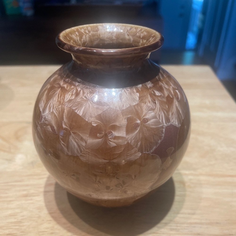 Vintage Phil Morgan Crystalline Vase